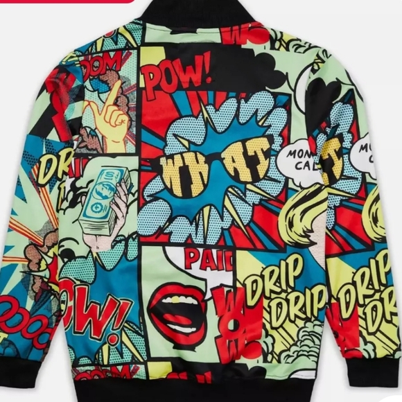 Paid Comic Print Track Jacket - Picture 2 of 2